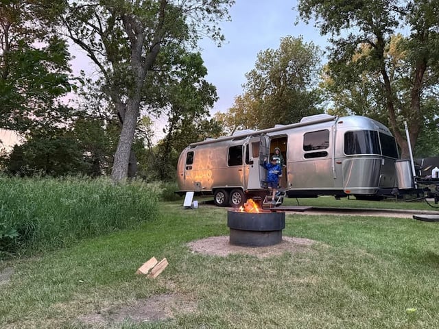 Airstream at Blue Mounds State Park Campground