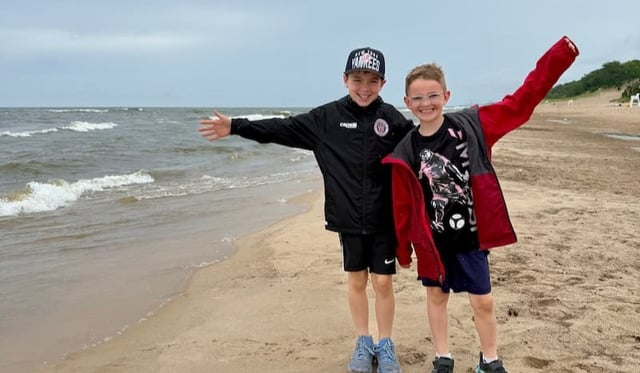 Visiting Lake Michigan at Indiana Dunes State Park