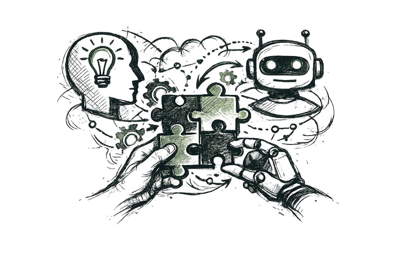 Human and robot collaboration in puzzle pieces